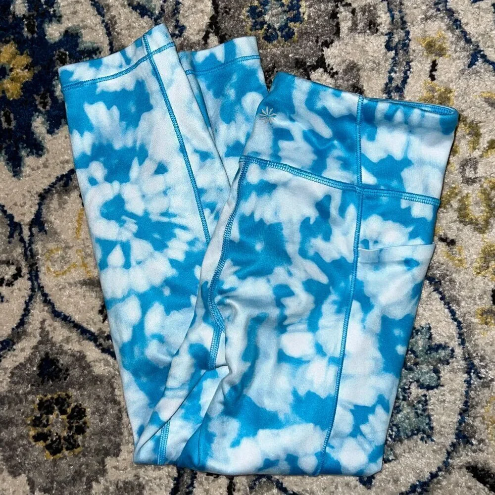 Athleta Girl High Rise Stash Your Treasures Capri Blue Size L/12